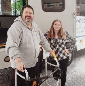 Teen and Resident Teen volunteer with resident